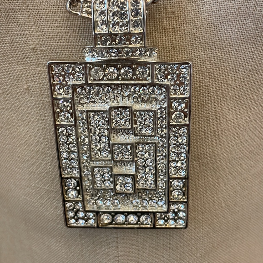 Bling Silver Tone, Rhinestone Statement Necklace - image 2